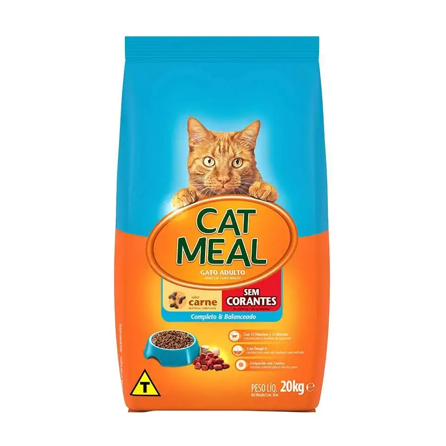 Alimento Para Gatos Adultos Carne Cat Meal Pacote 20kg