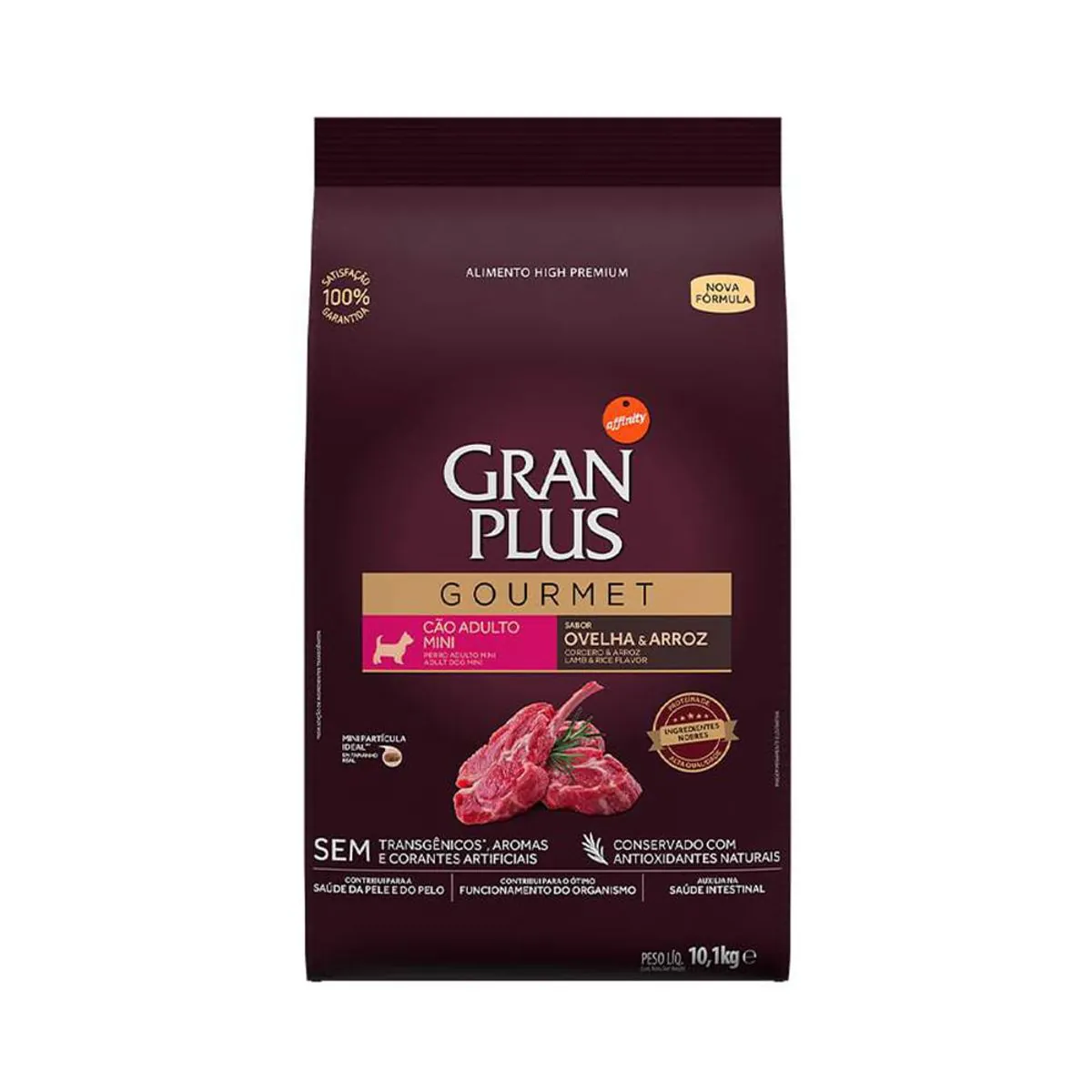 Ração Gran Plus Gourmet Cães Adultos Mini Ovelha e Arroz 10,1kg