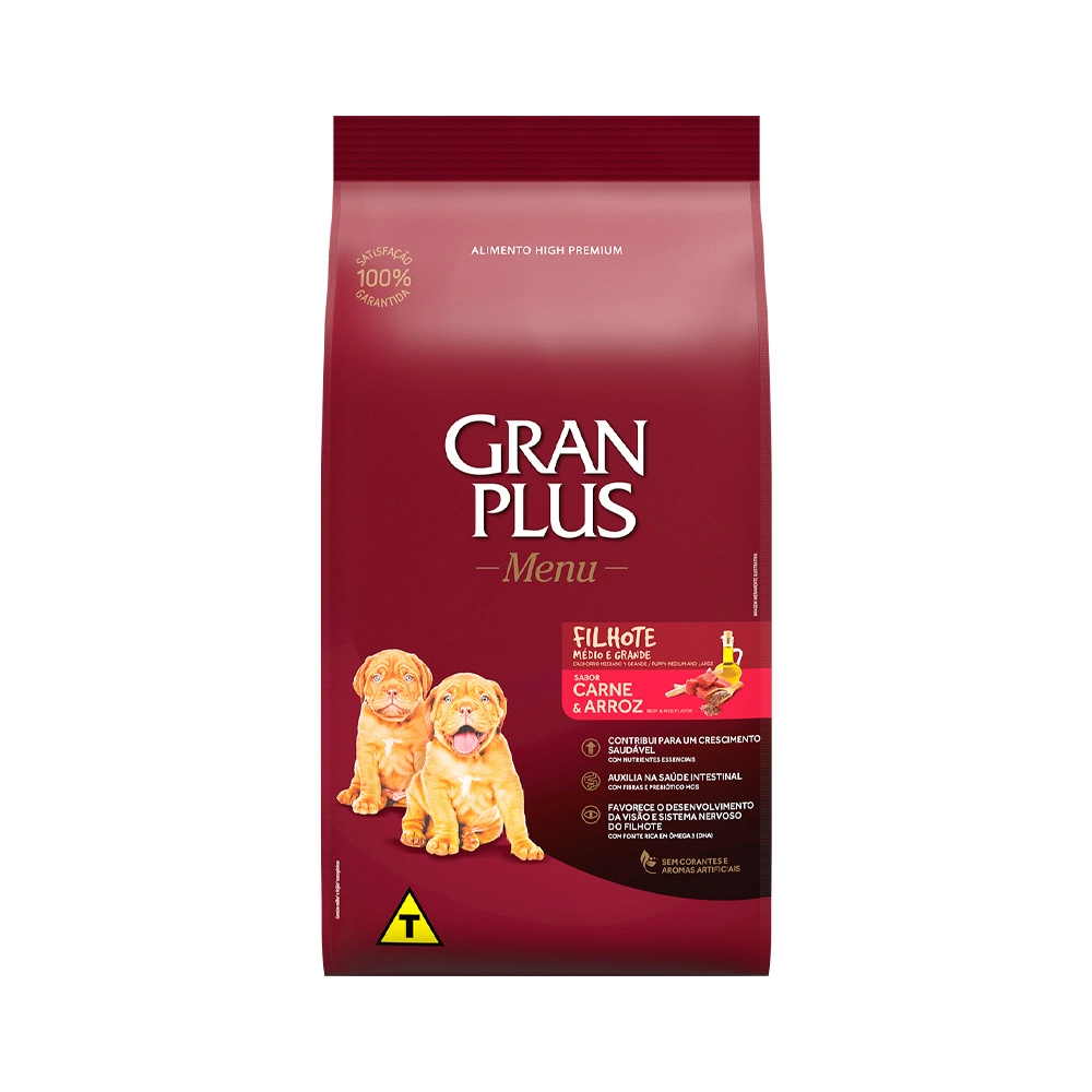 Racao Gran Plus Menu Filh Carn Arro 20kg