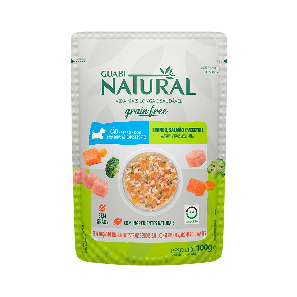 Guabi Natural Sache Caes Grain Free Salmao100g