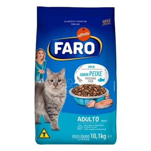 Alimento Para Gatos Adultos Peixe Faro Pacote 1kg