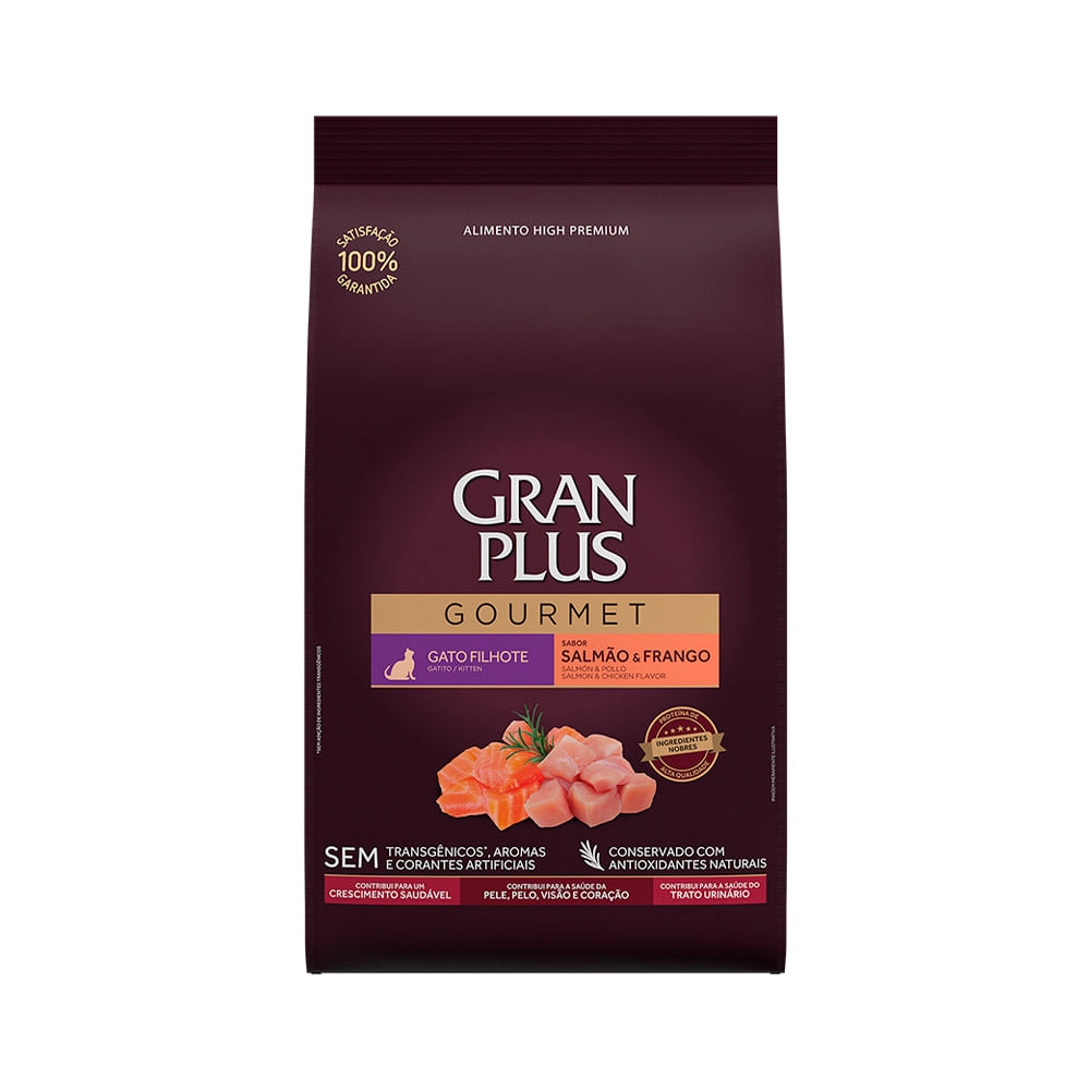 Granplus Gourmet Gatos Filhote Salmao Frango 1 Kg