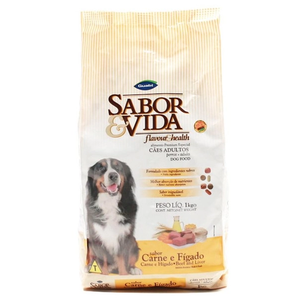 Ração Guabi Petcare Sabor Vida Carne/fígado Cães Adultos