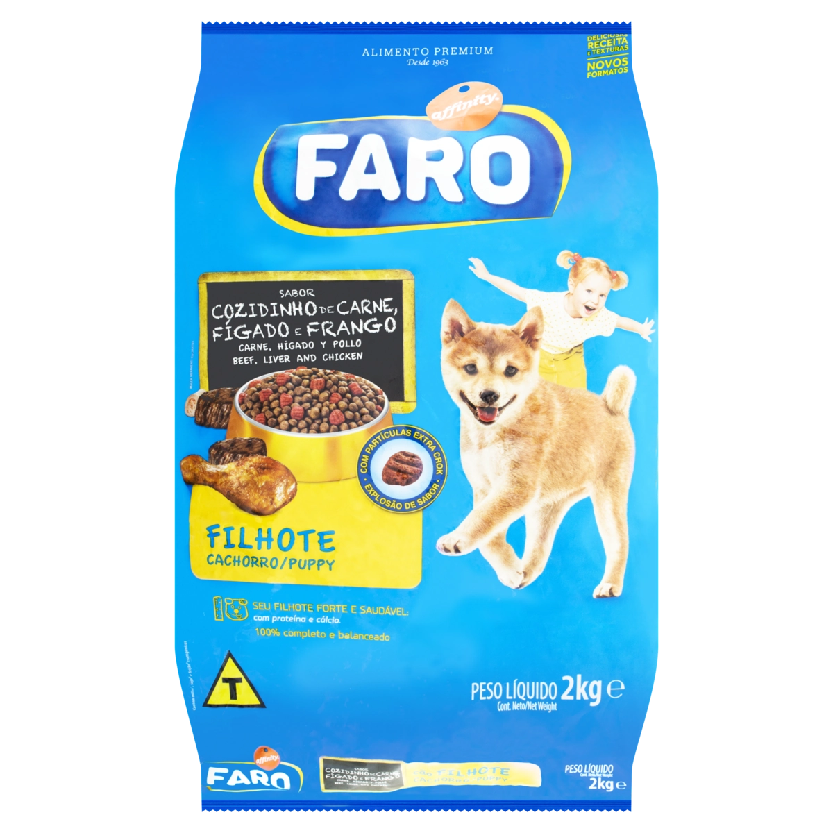 Alimento Para Cães Filhotes Cozidinho De Carne, Fígado E Frango Affinity Faro Pacote 2kg