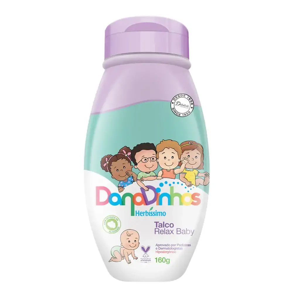 Talco Infantil Relax Baby Herbíssimo Danadinhos Frasco 160g