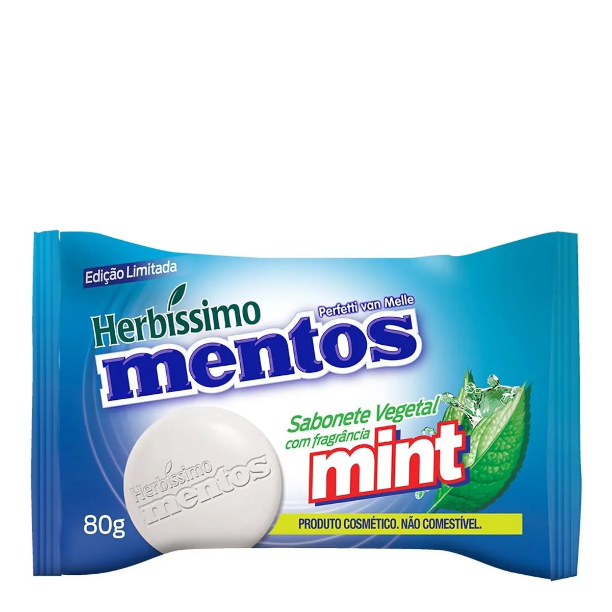 Sabonete Barra Vegetal Mentos Mint Herbíssimo Flow Pack 80g