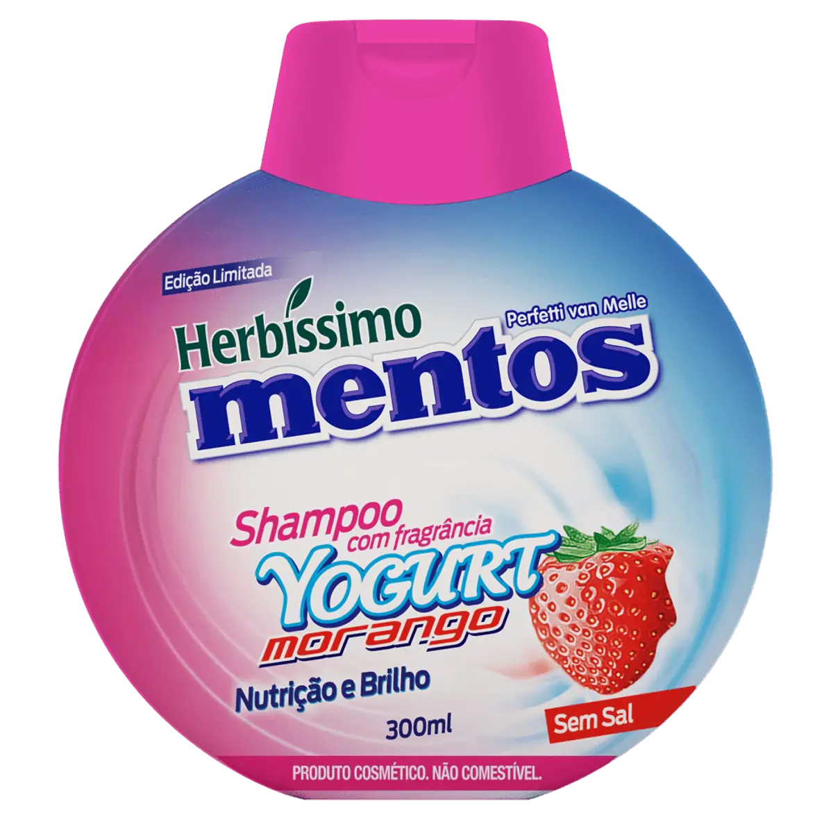 Shampoo Mentos Yogurt Morango Herbíssimo Frasco 300ml
