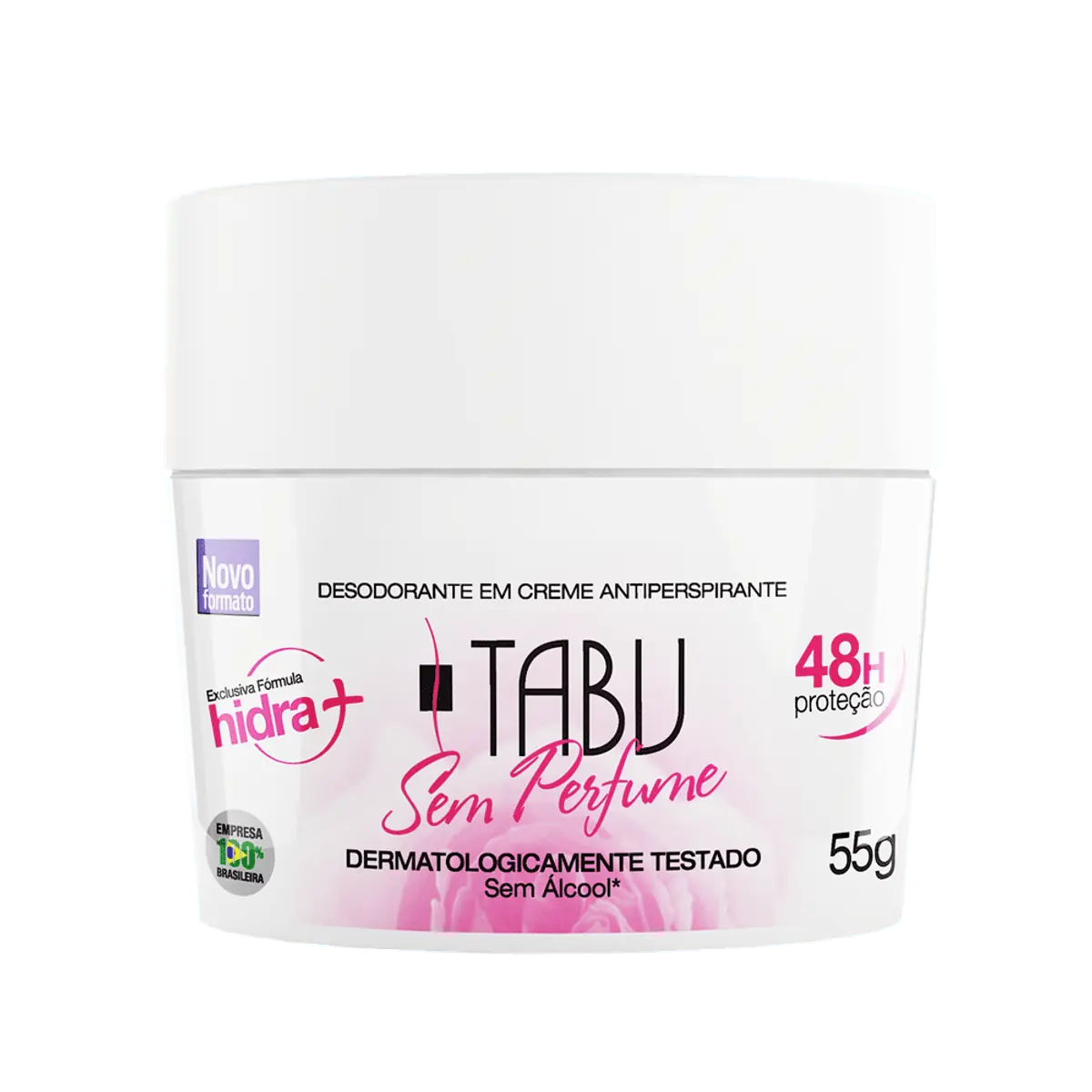 Desodorante Creme Antitranspirante Tabu Sem Perfume 55G
