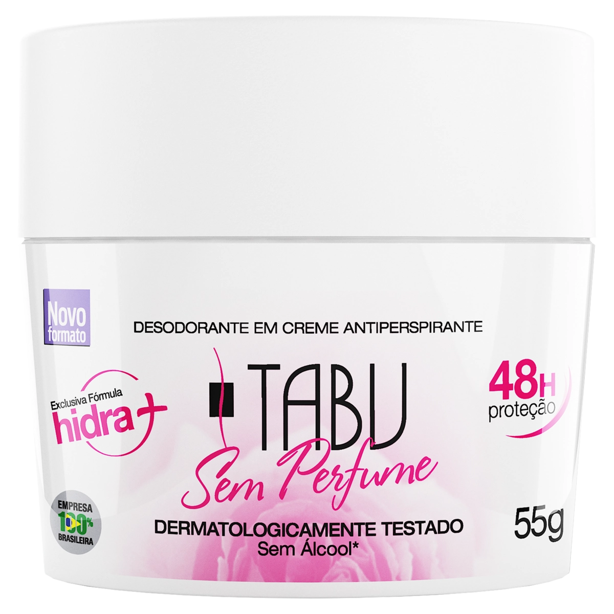 Desodorante Creme Antiperspirante Sem Perfume Tabu 55g