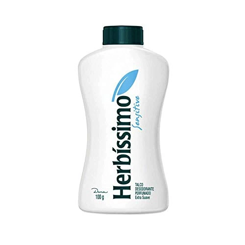 Talco Desodorante Perfumado Sensitive Herbíssimo Frasco 100g