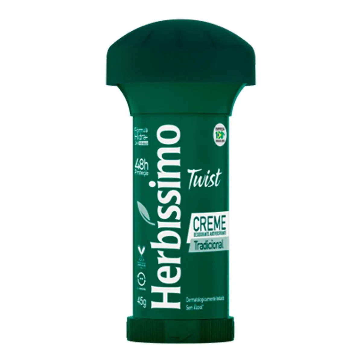 Desodorante Creme Antiperspirante Tradicional Herbíssimo Twist 45g