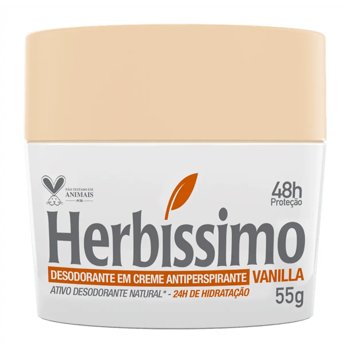 Desodorante Creme Antiperspirante Vanilla Herbíssimo 55g