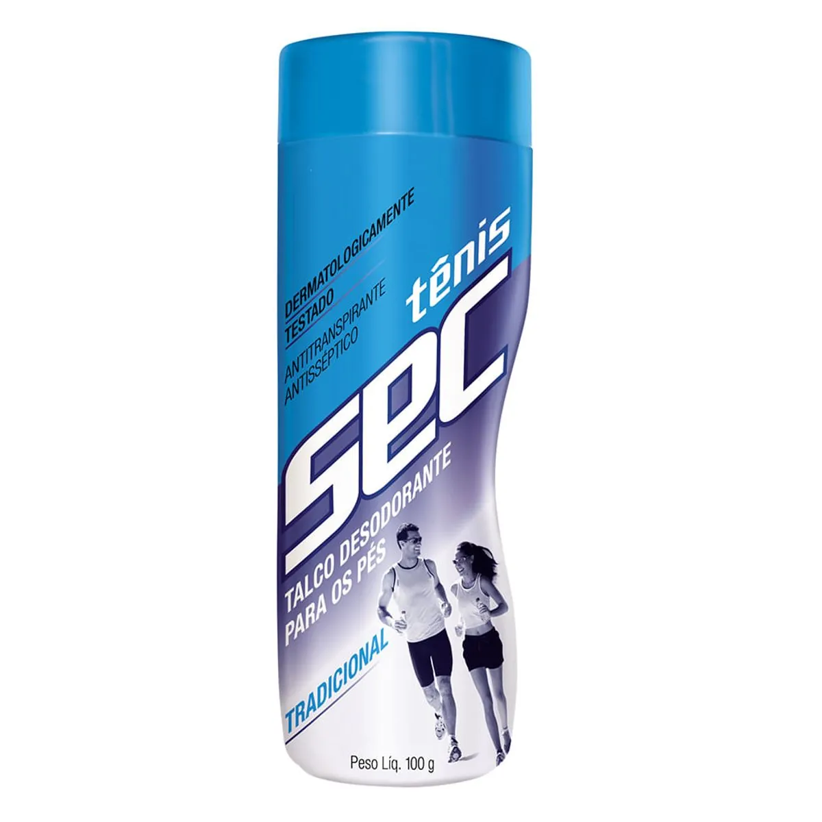 Talco Desodorante Pó Para Os Pés Tradicional Tênis Sec Frasco 100g