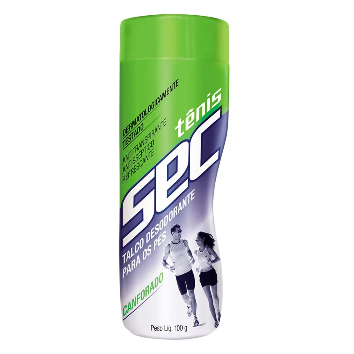 Talco Desodorante Pó Para Os Pés Canforado Tênis Sec Frasco 100g