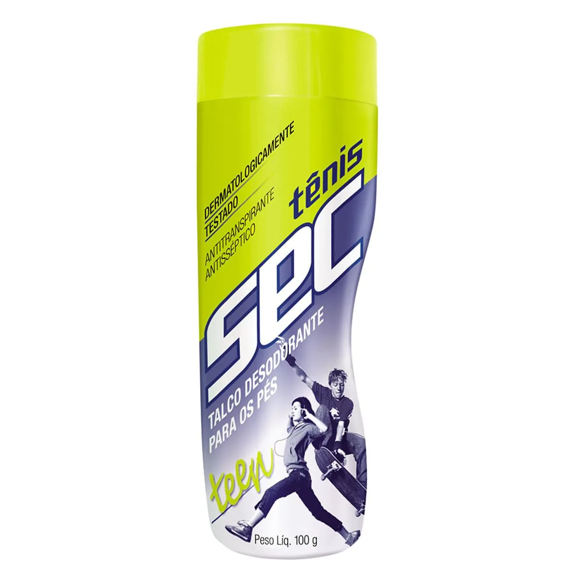 Talco Desodorante Pó Para Os Pés Teen Tênis Sec Frasco 100g