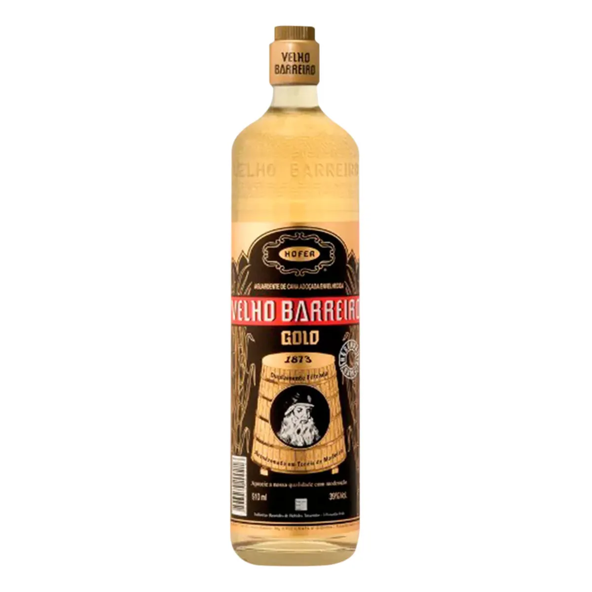Cachaça Velho Barreiro Ouro 510 ml