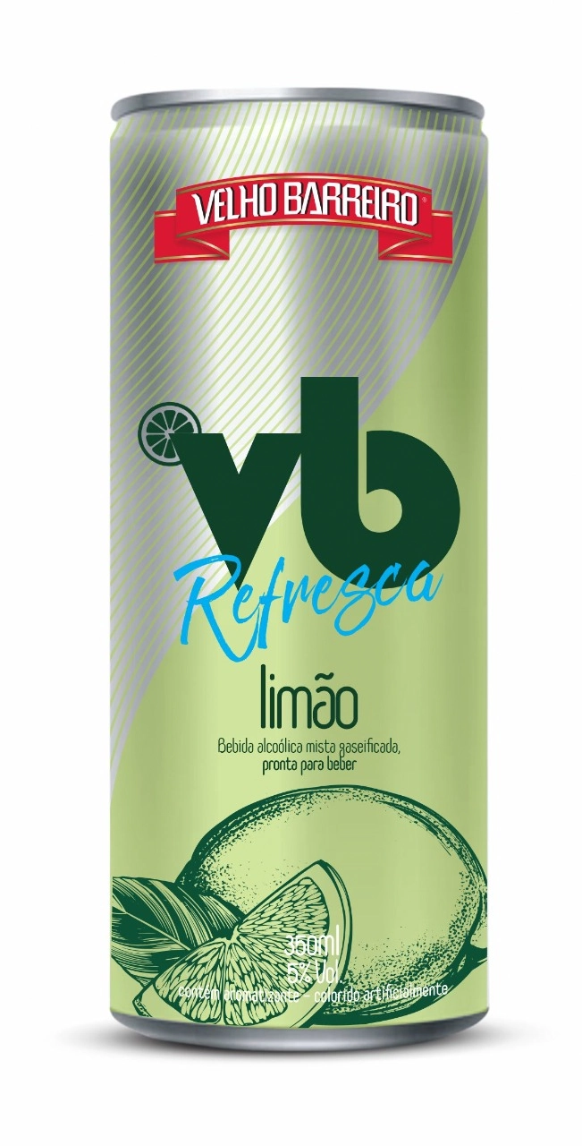 Bebida Mista Alcoólica Gaseificada Limão Velho Barreiro Refresca Lata 350ml