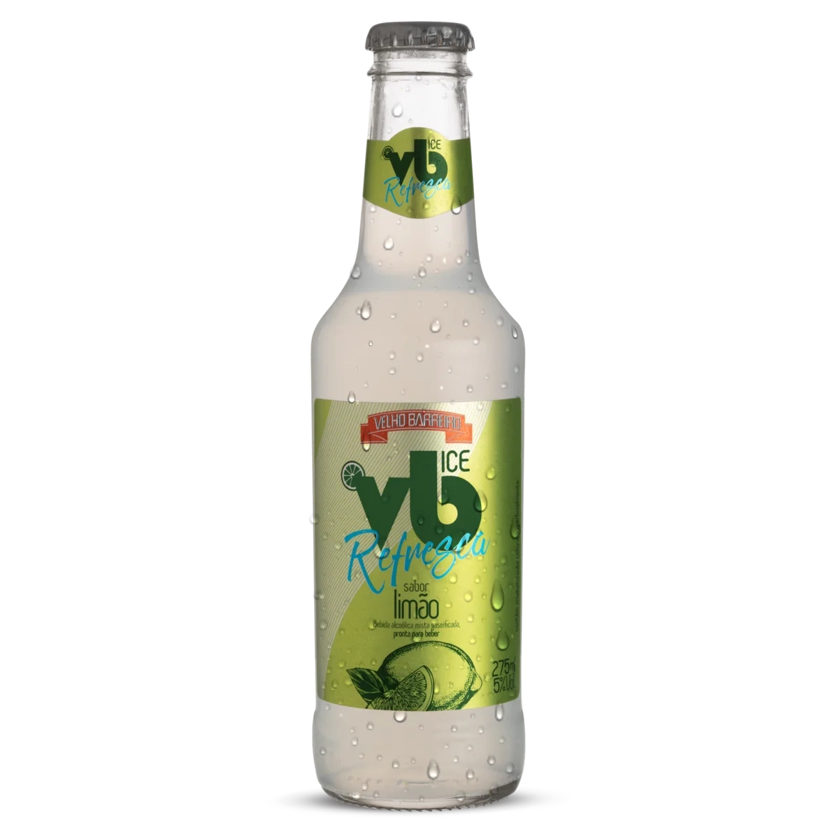 Bebida Mista Alcoólica Gaseificada Limão Velho Barreiro Refresca Ice Garrafa 275ml