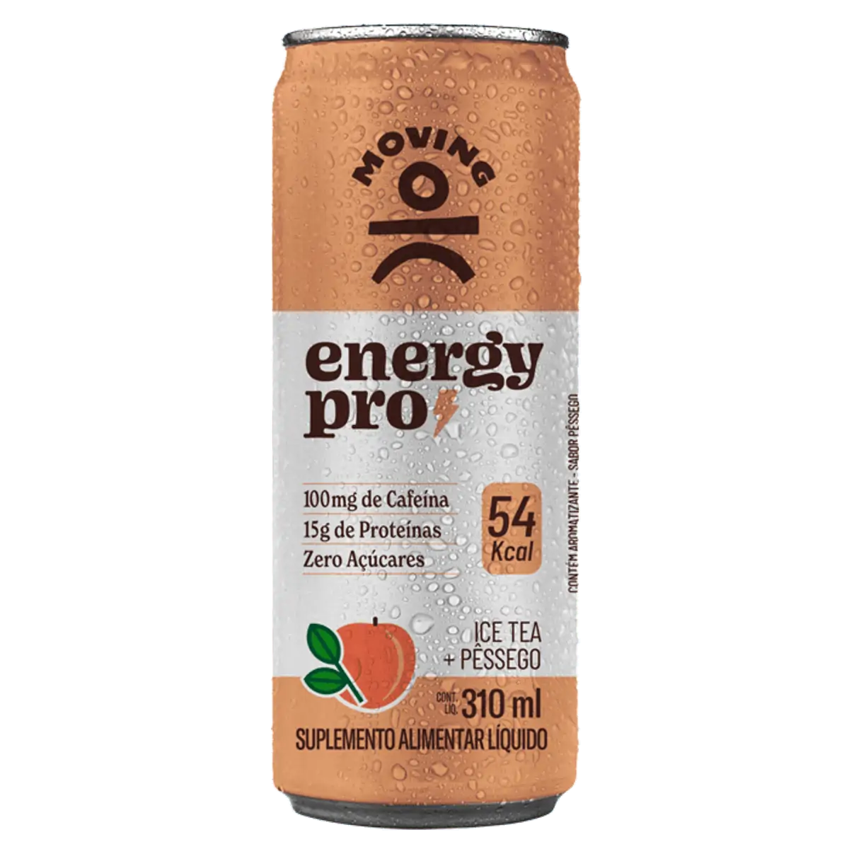 Moving Lt.310ml Energy Pro Ice Tea Pessego