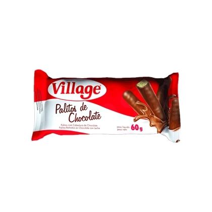 Palitos de Chocolate ao leite Village 60g