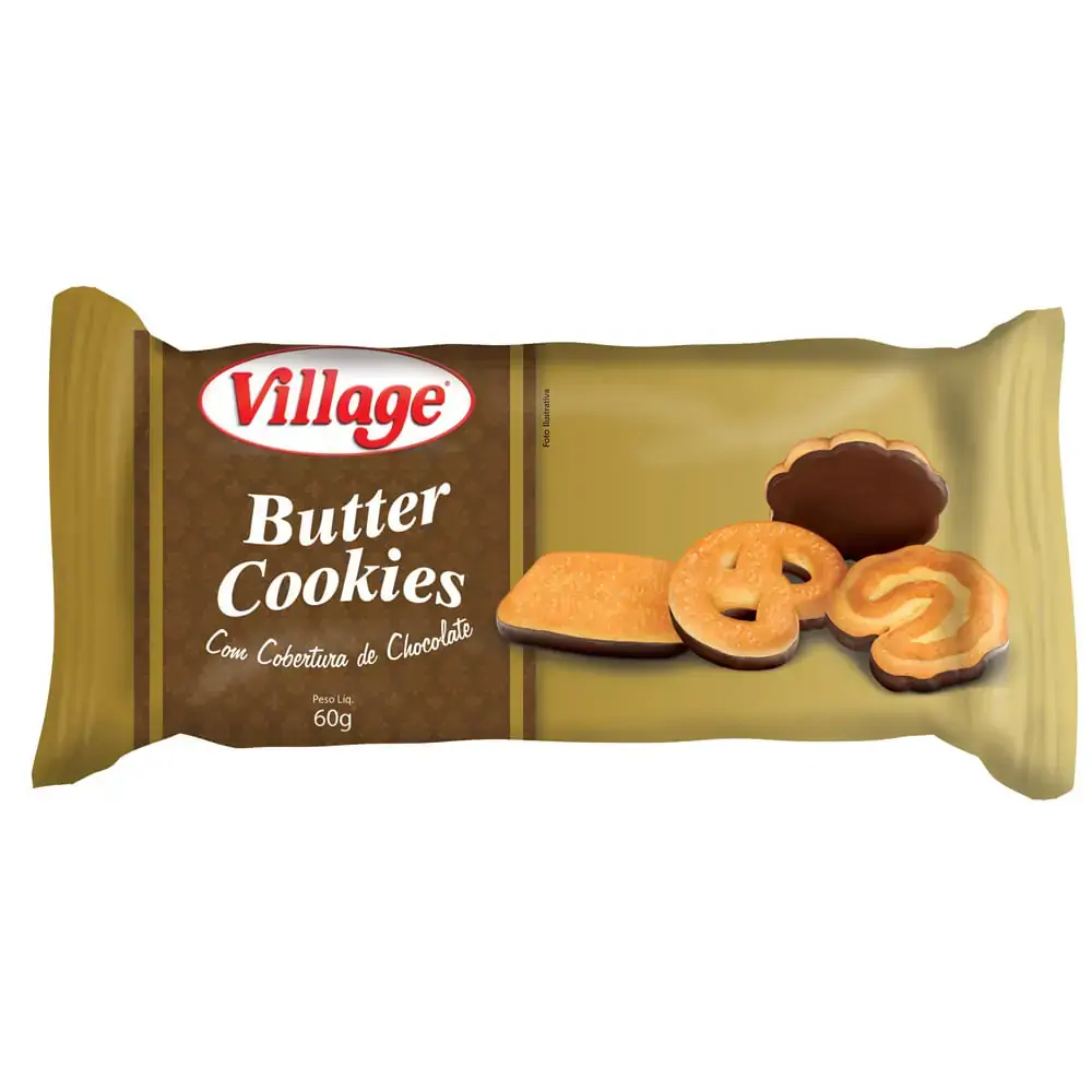 Biscoito.village Amant.60gr Cob/chocolate
