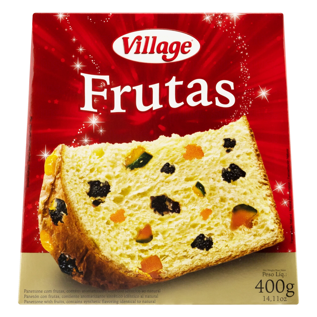 Panettone com Frutas VILLAGE Caixa 400g