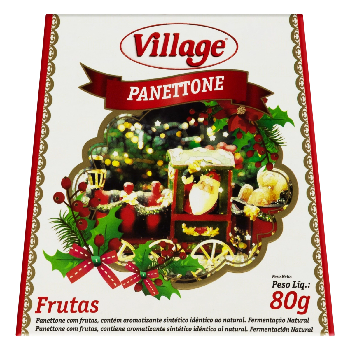 Mini Panettone com Frutas VILLAGE  Caixa 80g