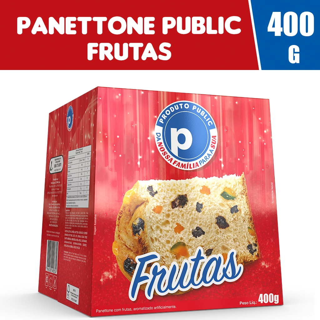 Panettone Public 400g C/frutas
