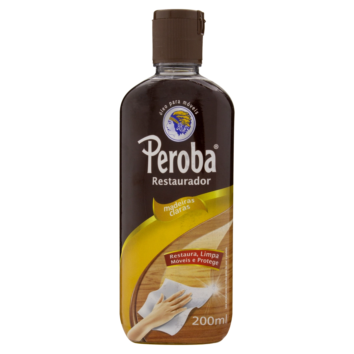 óleo Restaurador Para Móveis Madeiras Claras Peroba Frasco 200ml