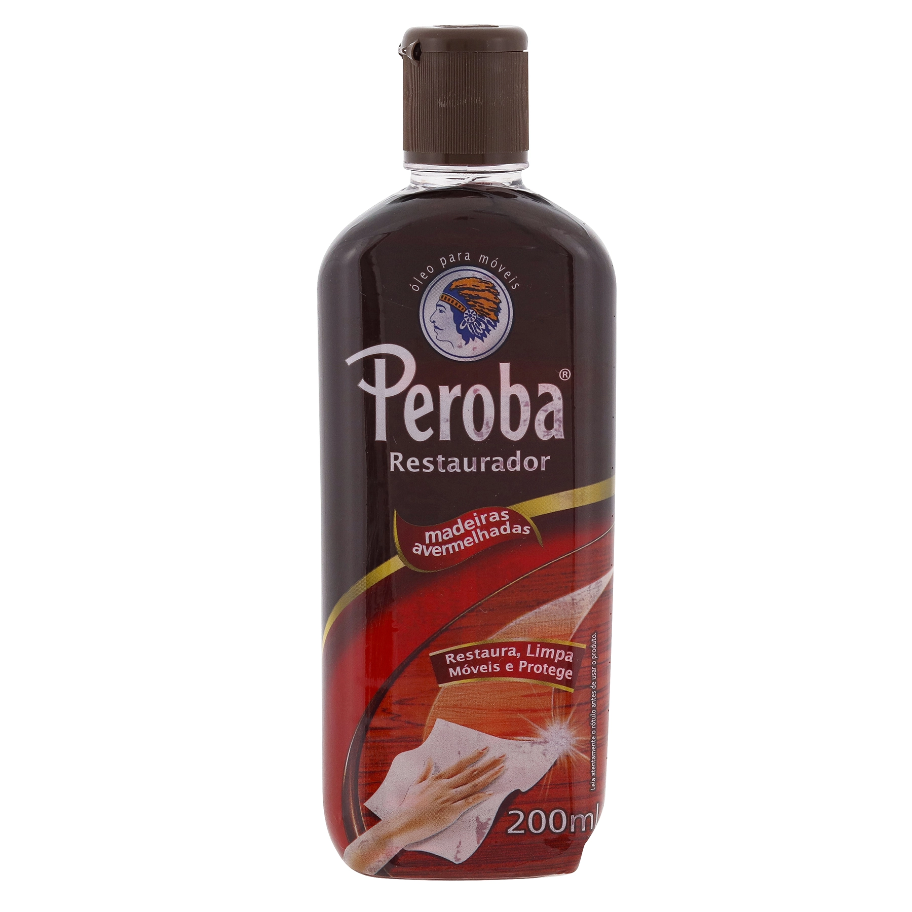 óleo Restaurador Para Móveis Madeiras Avermelhadas Peroba Frasco 200ml