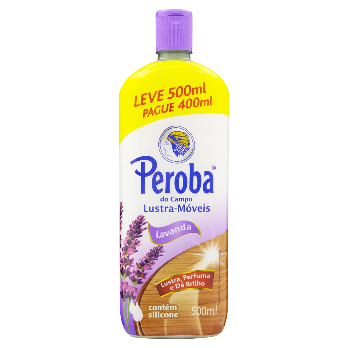 Lustra Móveis Lavanda Peroba Frasco Leve 500ml Pague 400ml