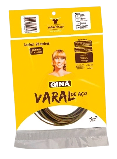 Corda Varal De Aço 20 Metros Gina