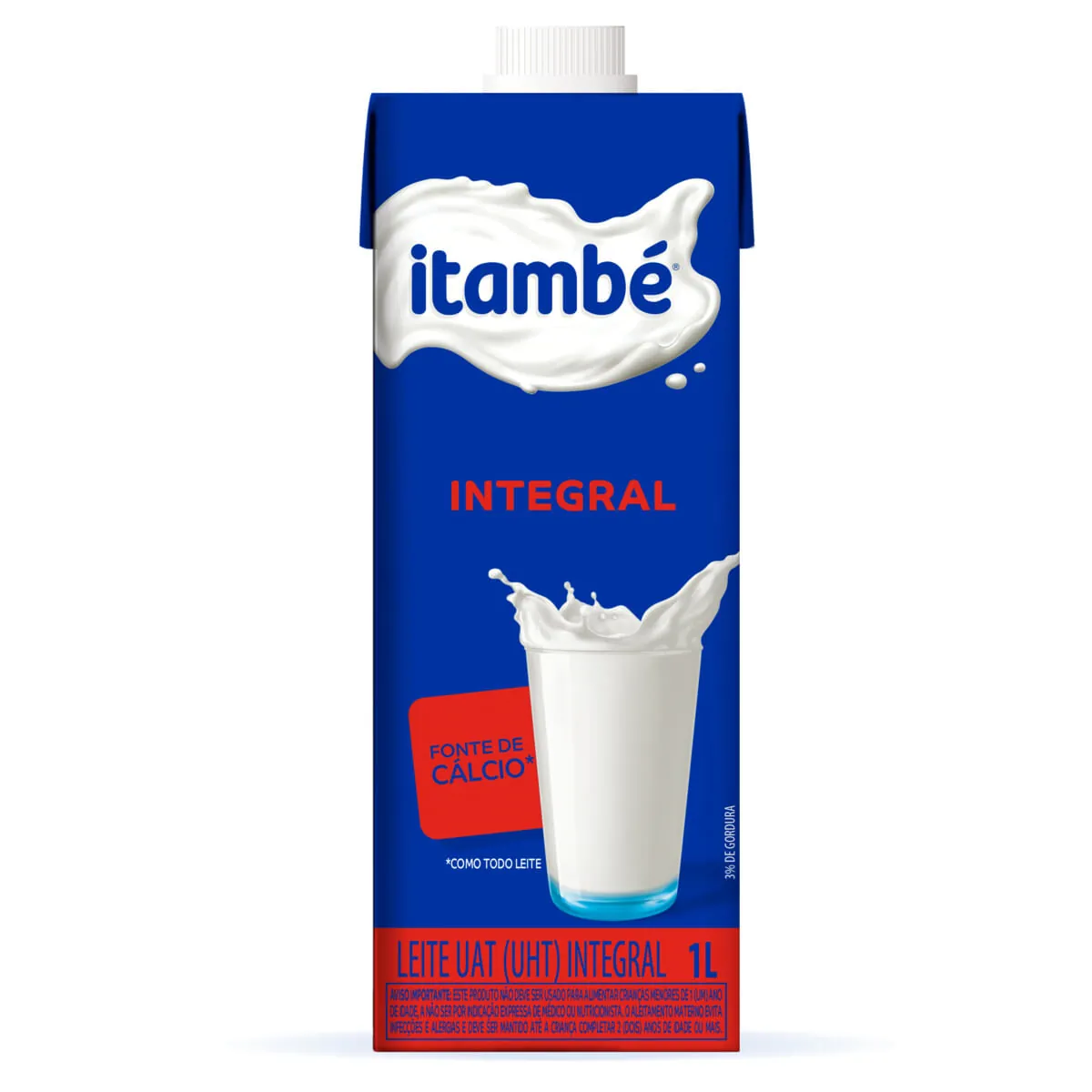 Leite UHT Integral Itambé Caixa com Tampa 1 L