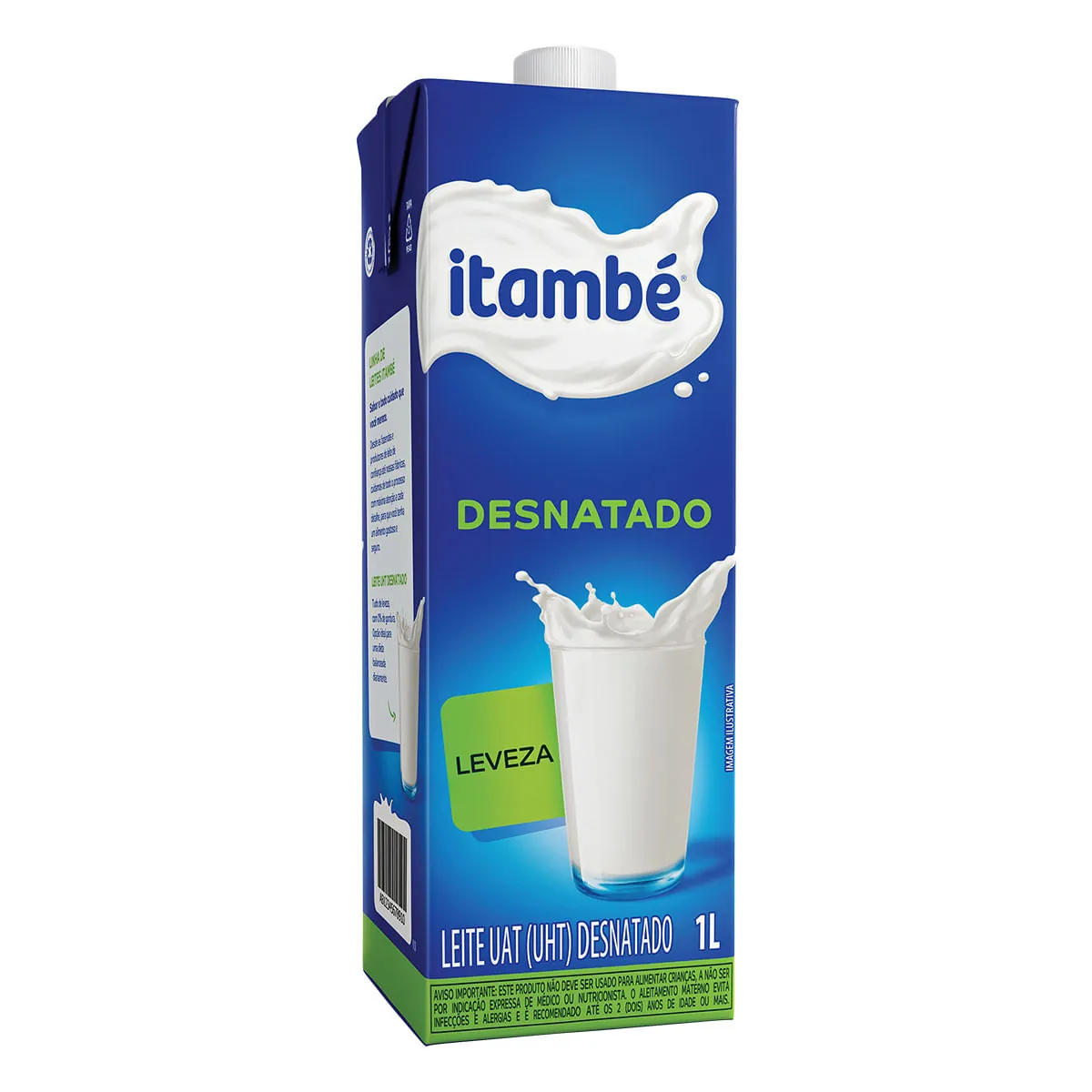 Leite Uht Desnatado Itambé Caixa Com Tampa 1l