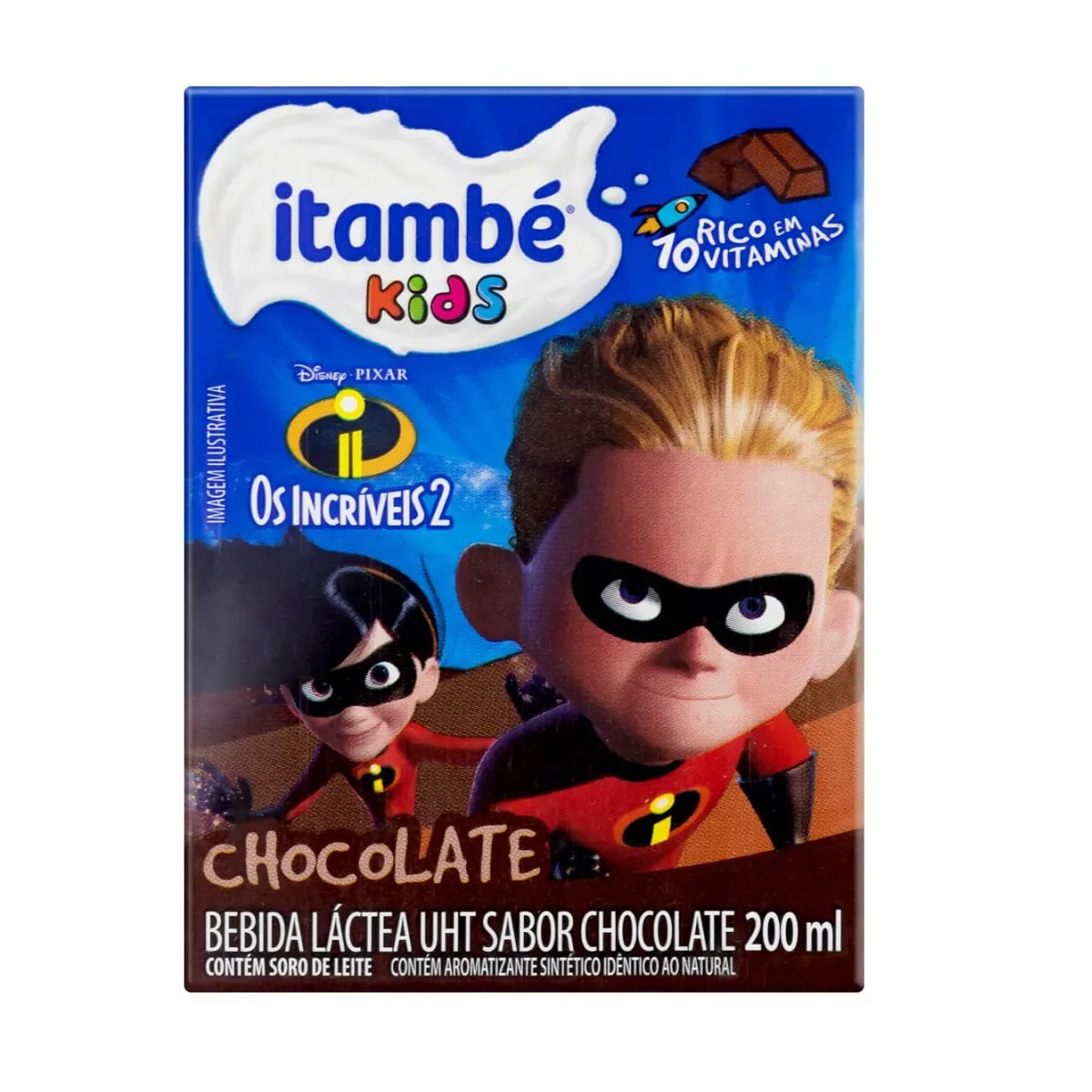 Bebida Láctea Uht Chocolate Justice League Itambé Kids Caixa 200ml