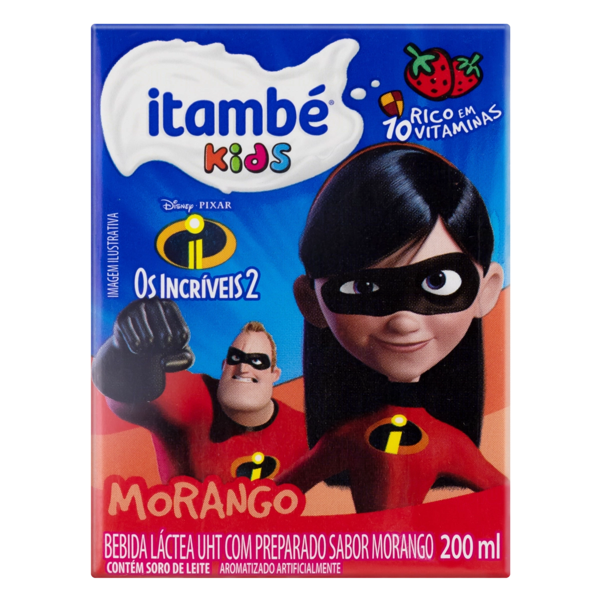 Bebida Láctea Uht Morango Justice League Itambé Kids Caixa 200ml