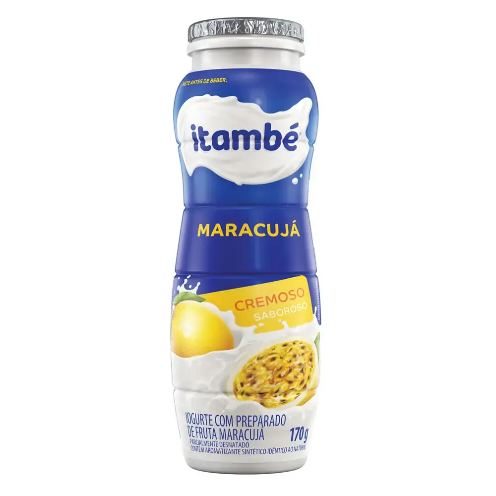 Iogurte Parcialmente Desnatado Maracujá Itambé Frasco 170g