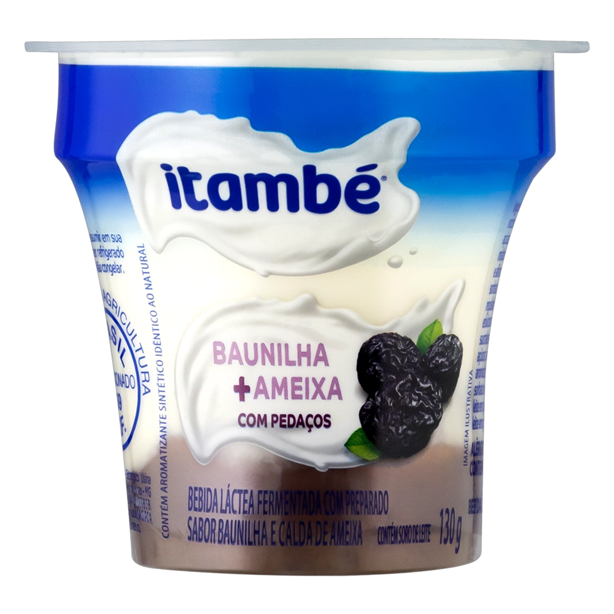 Bebida Láctea Fermentada Baunilha Calda Ameixa Itambé Pote 130g