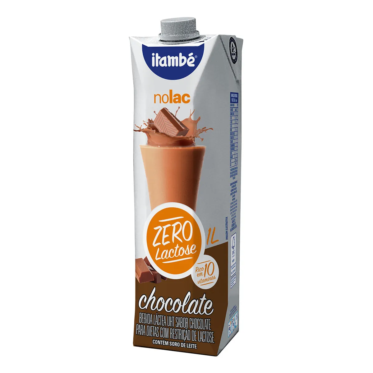 Bebida Láctea Uht Chocolate Zero Lactose Itambé Nolac Caixa 1l