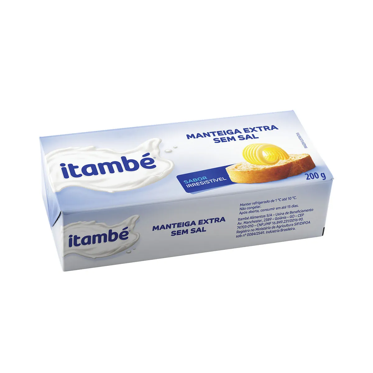 Manteiga Extra sem Sal ITAMBÉ Tablete 200g