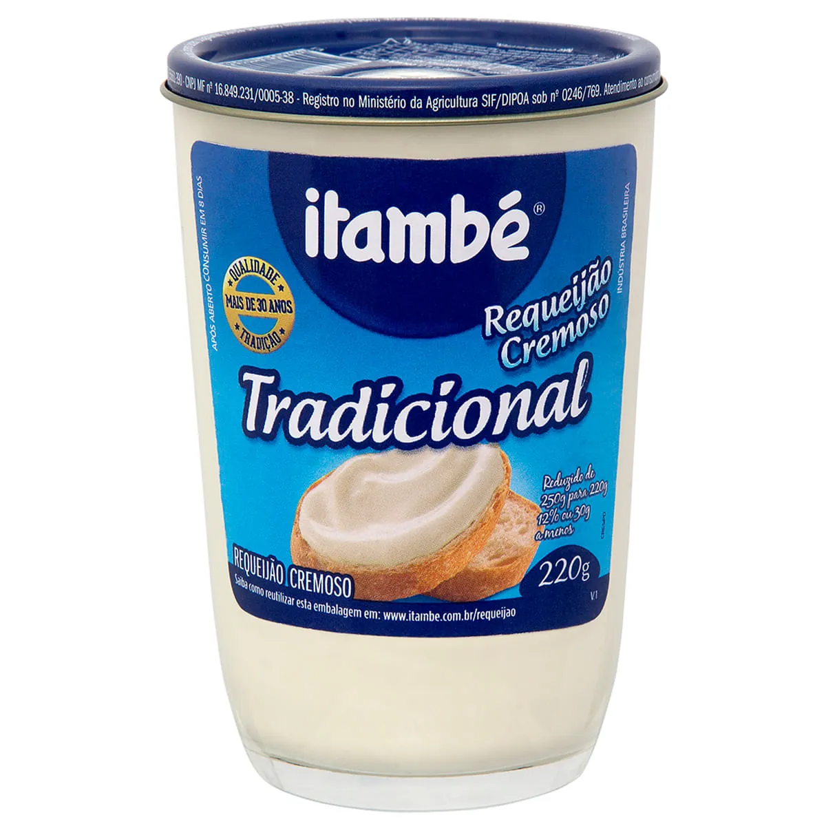 Requeijão Cremoso ITAMBÉ Vidro 250g