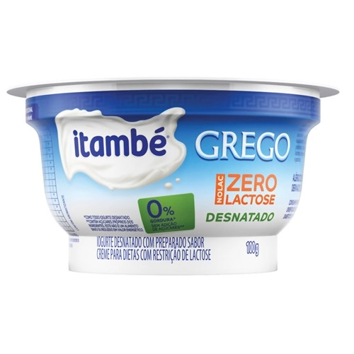 Iogurte Itambe Grego 100g Nolac Desnatado