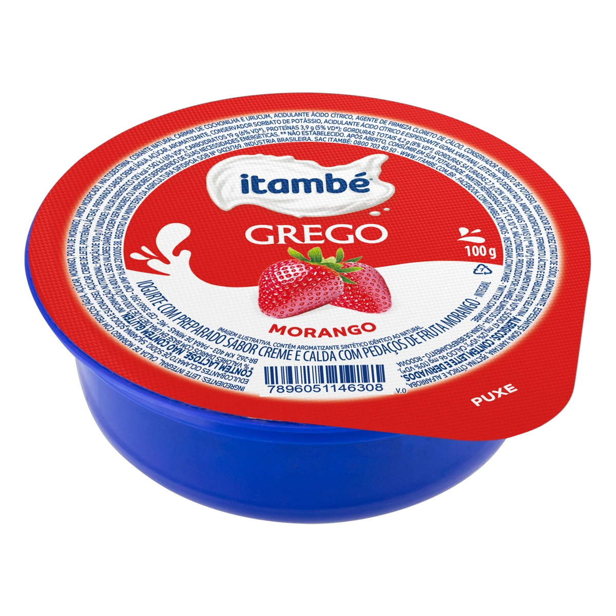Iogurte Grego Morango Itambé Pote 100g