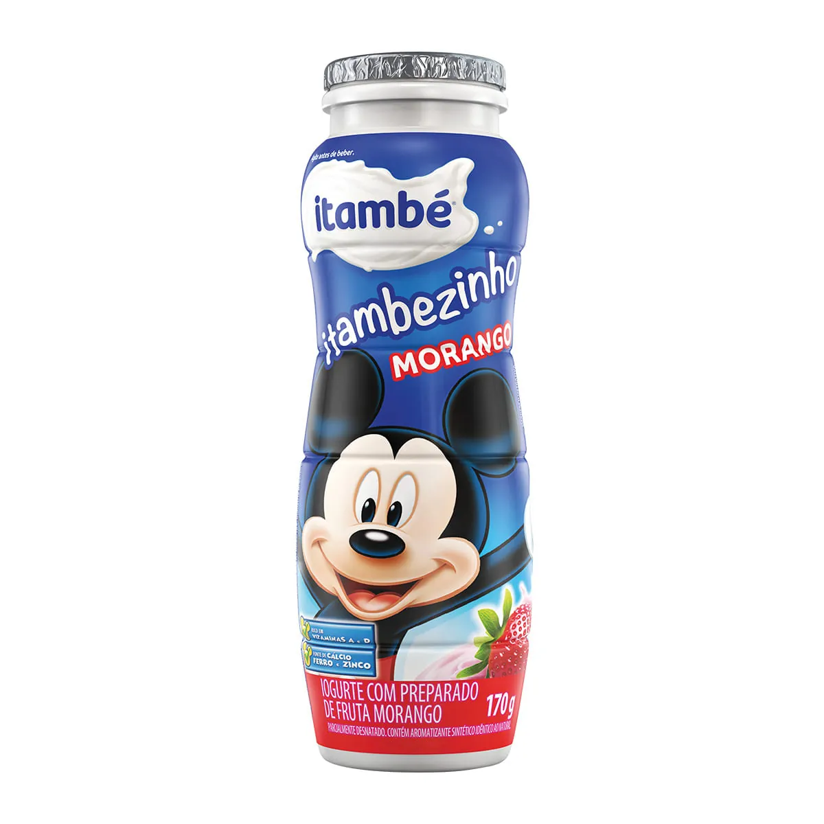 Iogurte Morango League Of Superpets Itambé Kids Frasco 170g
