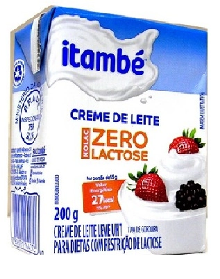 Creme De Leite Zero Lactose Itambé Nolac Caixa 200g