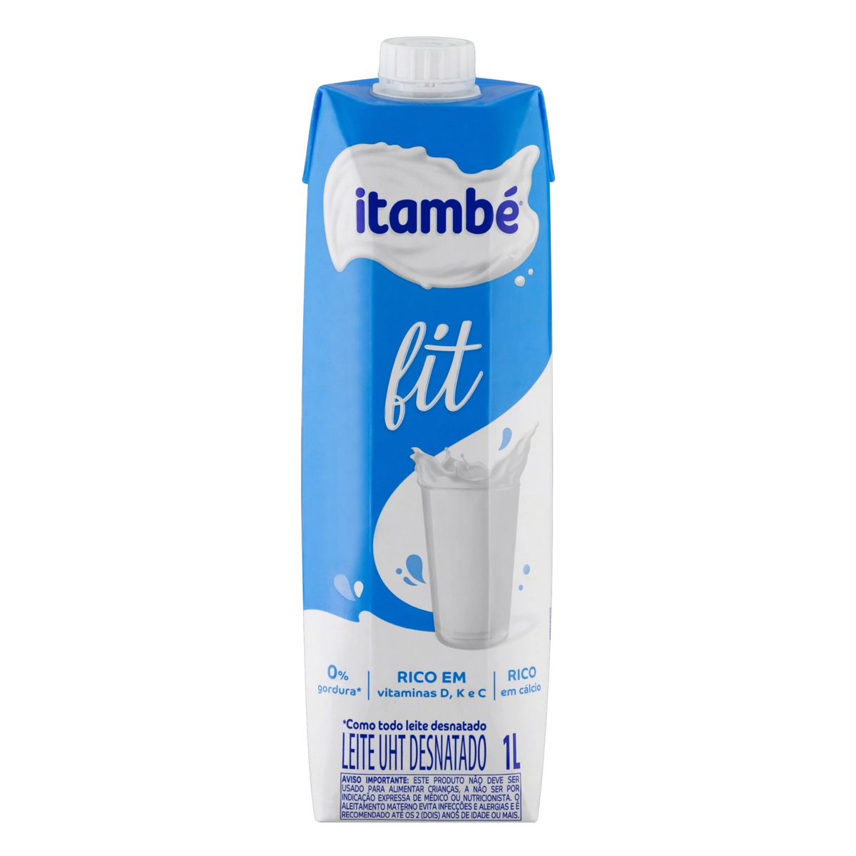 Leite Uht Desnatado Itambé Fit Caixa Com Tampa 1l