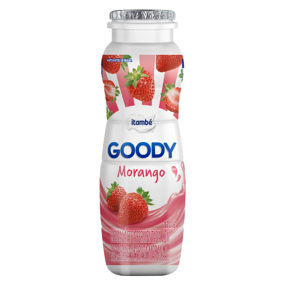 Bebida Láctea Fermentada Morango Itambé Goody Frasco 170g