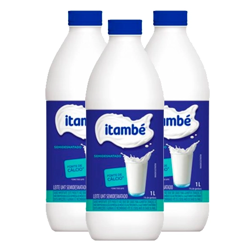 Leite Uht Semidesnatado Itambé Garrafa 1l