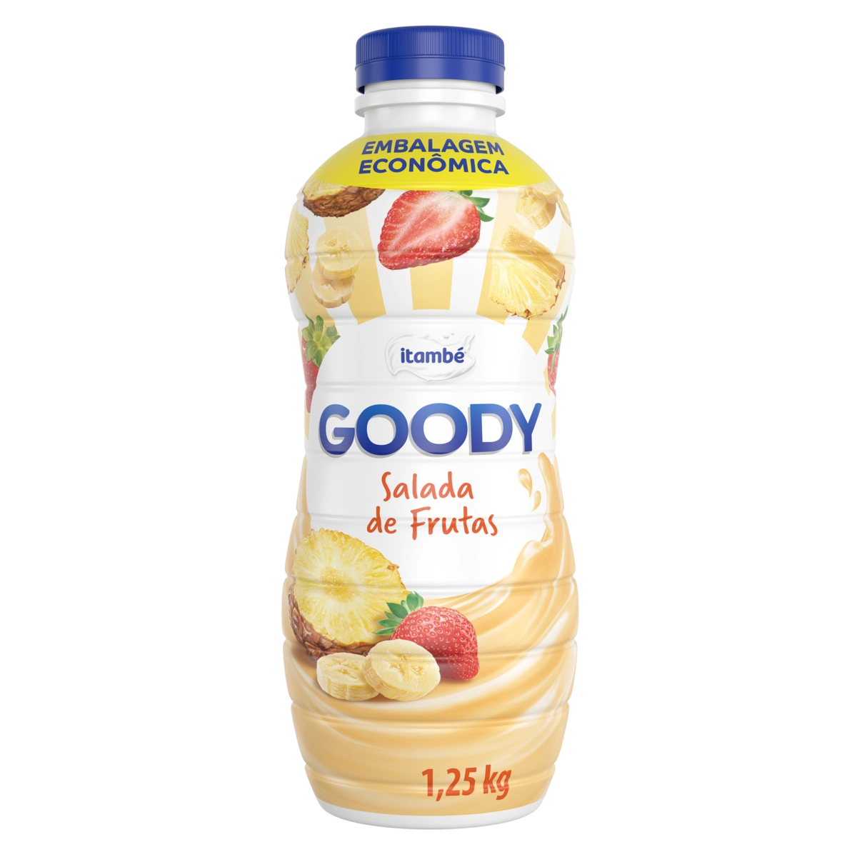 Bebida Láctea Fermentada Salada De Frutas Itambé Goody Garrafa 1,25kg Embalagem Econômica