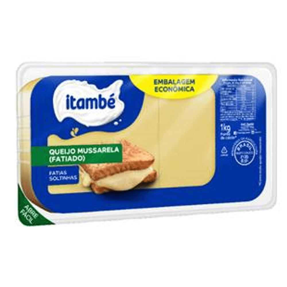 Queijo Mussarela Fatiado Itambé 1kg Embalagem Econômica